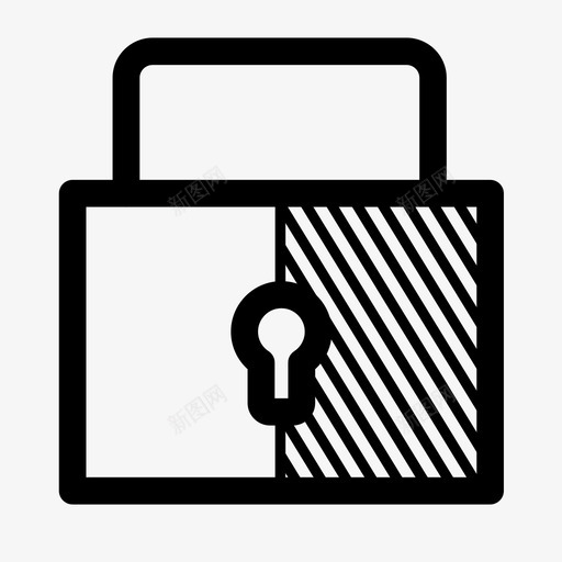 锁安全秘密图标svg_新图网 https://ixintu.com 保护 安全 密码 秘密 钥匙 锁