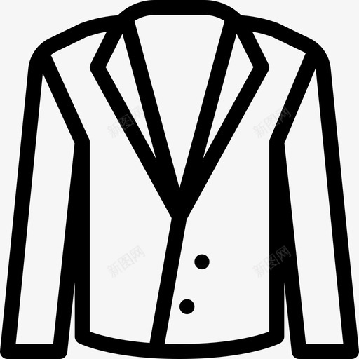 正式外套款式夹克图标svg_新图网 https://ixintu.com 商务 夹克 时尚 服装 服装配件线图标 款式 正式外套 西装