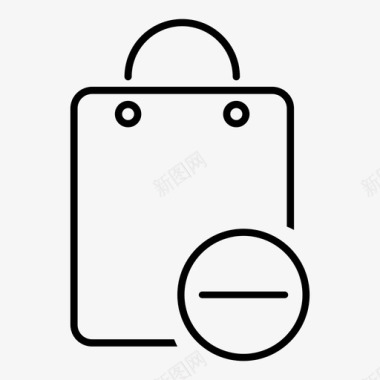 篮子购物袋移除物品图标图标