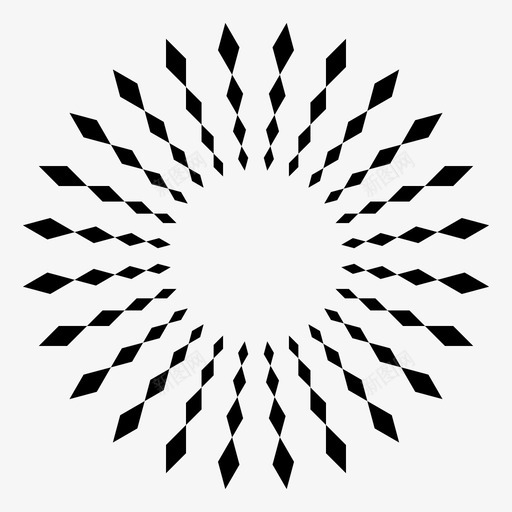 太阳复杂的菱形图标svg_新图网 https://ixintu.com 复杂的菱形 太阳