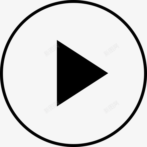 播放转到媒体控制图标svg_新图网 https://ixintu.com 媒体控制 开始 播放 播放按钮 视频控制 转到
