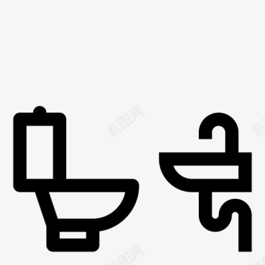 卫生间浴室家图标图标
