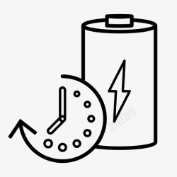 可用性电池时间定时器功率图标高清图片