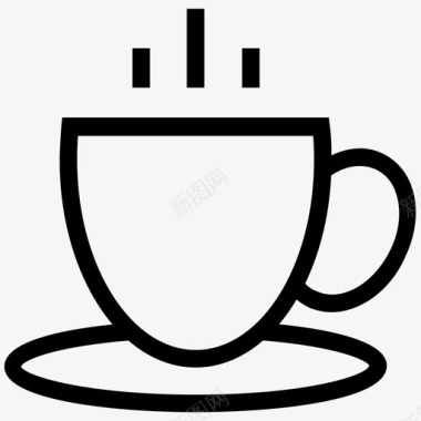 咖啡茶杯蒸汽图标图标