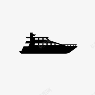 游艇船划船图标图标