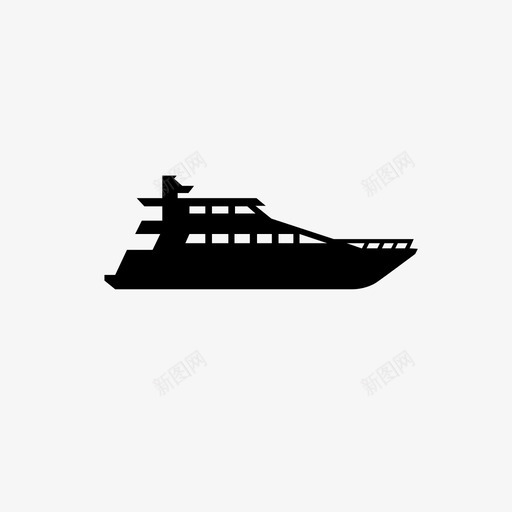 游艇船划船图标svg_新图网 https://ixintu.com 划船 夏季 帆船 海上 海洋 游艇 船 运输
