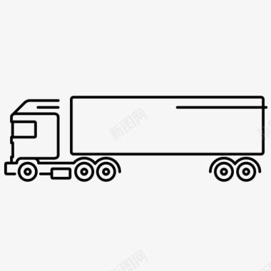 卡车半卡车运输图标图标