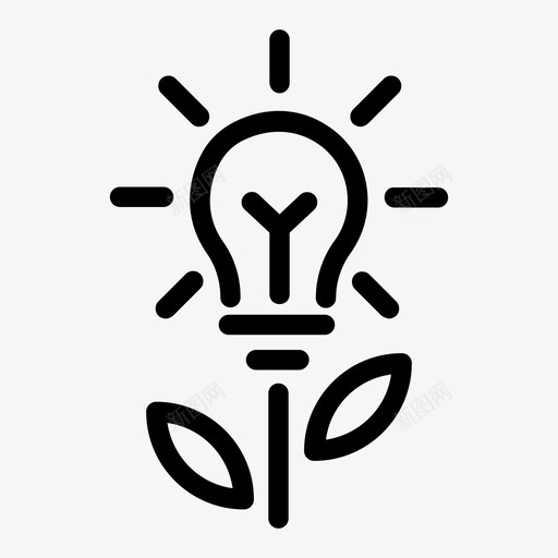 创意火花植物图标svg_新图网 https://ixintu.com 专注 光明 创意 创新 发展 发明 商业 成长 搜索引擎优化概述 植物 火花 灯泡