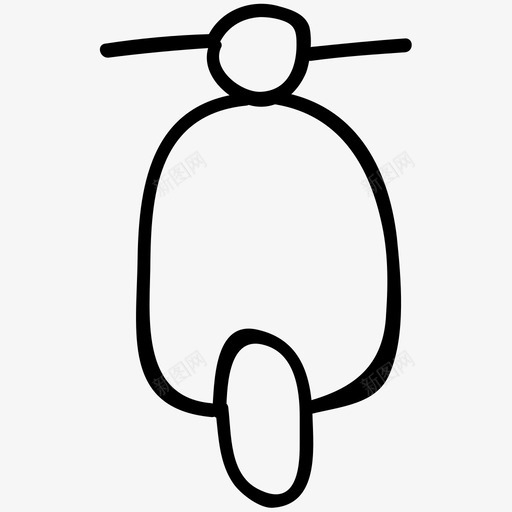 滑板车交通涂鸦图标svg_新图网 https://ixintu.com 交通涂鸦图标 滑板车