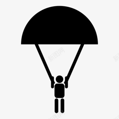 降落伞娱乐和活动图标图标