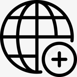 连接网络线添加网络世界加图标高清图片