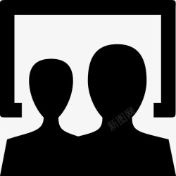 电视机前观众观众电影电视图标高清图片