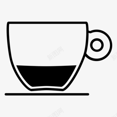 浓缩咖啡杯咖啡师咖啡因图标图标