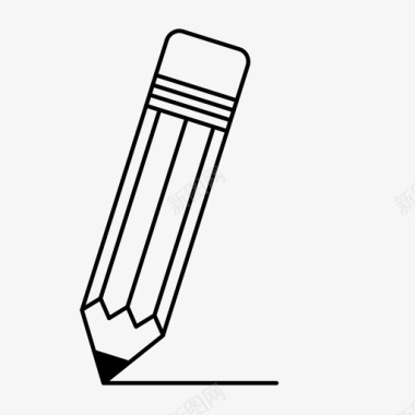 铅笔纸锐器图标图标