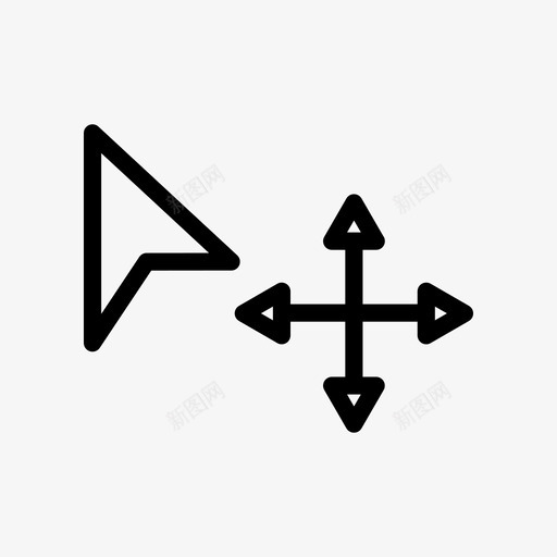 移动工具坐标光标图标svg_新图网 https://ixintu.com photoshop photoshop工具 光标 坐标 指针 移动工具 选择