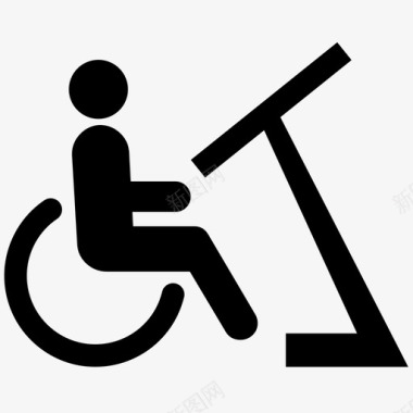 轮椅通道休息室娱乐图标图标