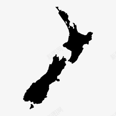 新西兰大洋洲地图图标图标