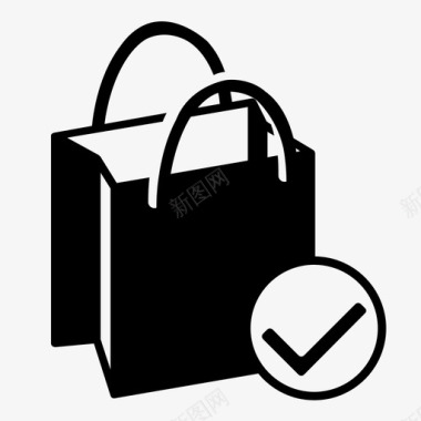 购物袋退货零售图标图标