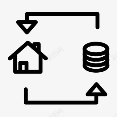 房屋贷款租金抵押图标图标