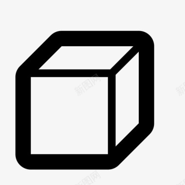 立方体体积三维图标图标