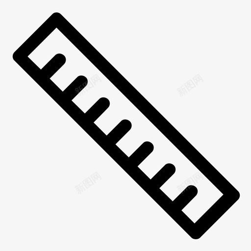 直尺文具学校图标svg_新图网 https://ixintu.com 刻度 学校 工具 文具 测量 直尺 简单的卷曲图标 线 英寸