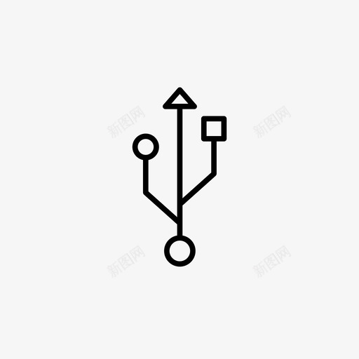 usb计算机连接图标svg_新图网 https://ixintu.com compicon usb 保存 共享 多媒体 插头 端口 计算机 连接