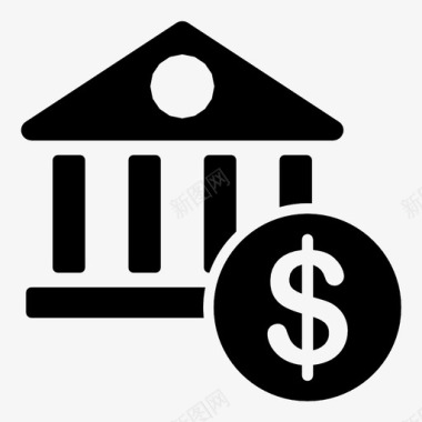 银行付款财务利息图标图标