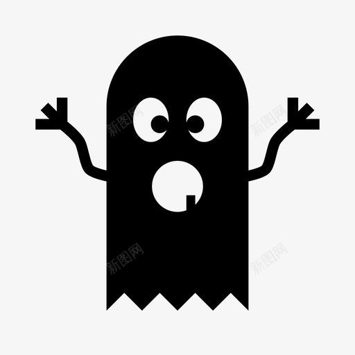 幽灵愚蠢可怕图标svg_新图网 https://ixintu.com 万圣节 十月 可怕 噩梦 幽灵 恐惧 愚蠢 鬼魂