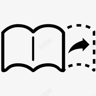 书小册子折叠图标图标