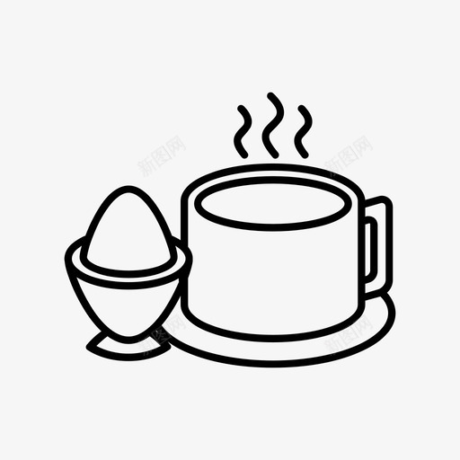 早餐晚餐蛋杯图标svg_新图网 https://ixintu.com 咖啡 早餐 晚餐 蛋杯 饮料 马克杯
