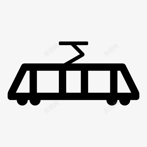 有轨电车公共铁路图标svg_新图网 https://ixintu.com 交通 公共 有轨电车 火车 线路形式 运输 铁路