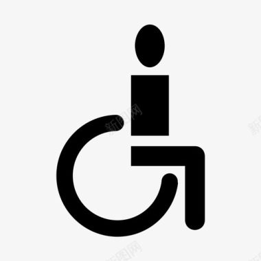 轮椅残疾人体育中心图标图标