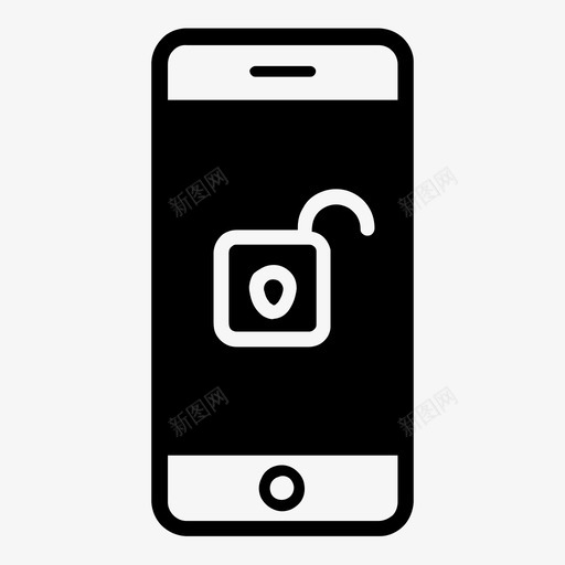 智能手机解锁安全图标svg_新图网 https://ixintu.com iphone 保险箱 安全 安卓 密码 手机 智能手机 真棒的智能手机暗版 解锁 通讯