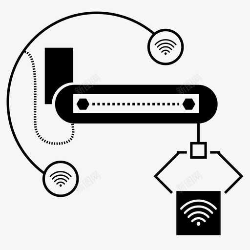 网络物理系统工程智能制造图标svg_新图网 https://ixintu.com 嵌入式系统 工程 智能制造 未来制造 网络物理系统