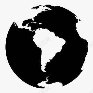 南美洲地球地图图标图标