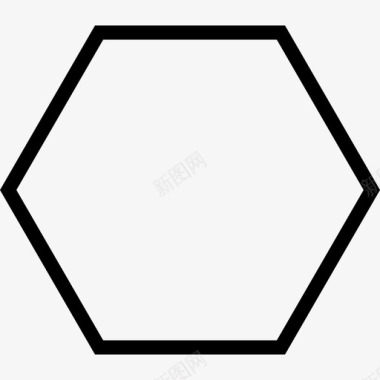 六边形几何形状轮廓形状图示图标图标