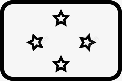 密克罗尼西亚国旗国家象征民族自豪感图标图标