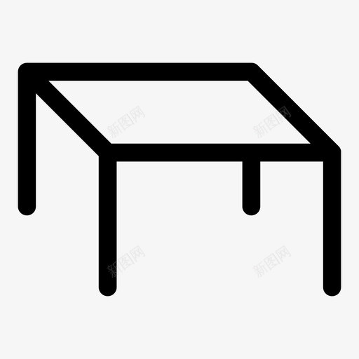 桌子阅读多用途图标svg_新图网 https://ixintu.com 四条腿 多用途 家具 平顶 木板 桌子 烹饪 阅读 餐厅