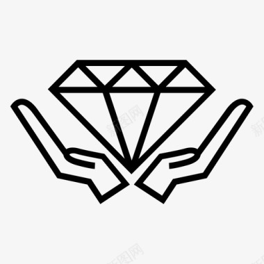 珠宝雕刻钻石钻石雕刻图标图标