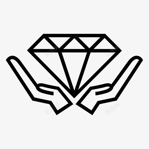 珠宝雕刻钻石钻石雕刻图标svg_新图网 https://ixintu.com 宝石雕刻 富人 小偷 手 手工制作 持有 珠宝 石头雕刻 财富 钻石收藏 钻石雕刻 雕刻钻石