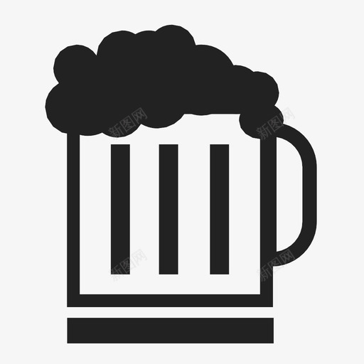 啤酒酒精酒吧图标svg_新图网 https://ixintu.com 啤酒 啤酒杯 米格 酒吧 酒杯 酒精 饮料