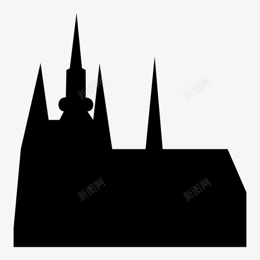 布拉格捷克共和国纪念碑图标svg_新图网 https://ixintu.com 哥特式 圣维图斯大教堂 地标 城堡 城市 大教堂 布拉格 建筑 捷克共和国 纪念碑
