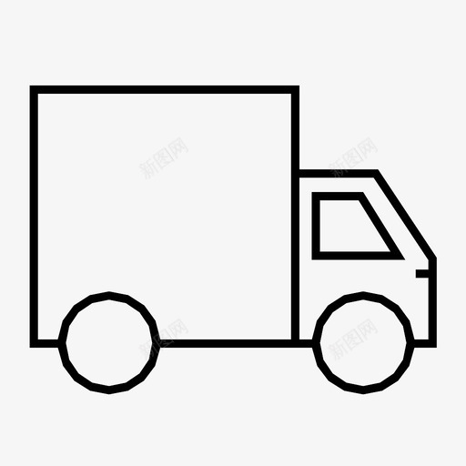 货车货物送货图标svg_新图网 https://ixintu.com 卡车 大型游乐设施 皮卡 货物 货车 车轮 车辆 运输 送货