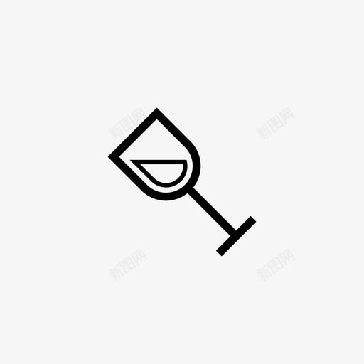 酒杯水液体图标svg_新图网 https://ixintu.com 小而简单 杯子 水 水晶 液体 酒杯 酒精 饮料