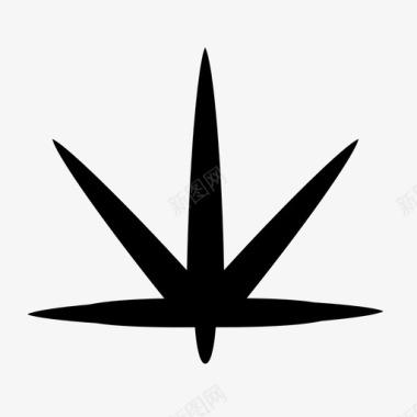 杂草叶子大麻图标图标