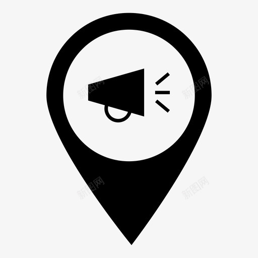 语音讲话销售图标svg_新图网 https://ixintu.com pin 响亮 噪音 地图标记 定位销 导航 扩音器 指针 营销 讲话 语音 销售