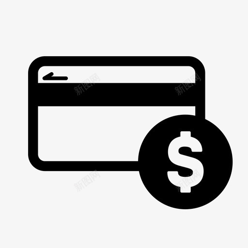 信用卡现金卡办公室图标svg_新图网 https://ixintu.com 信用卡 公司卡 办公室 收费 现金卡 磁条 美元符号 货币