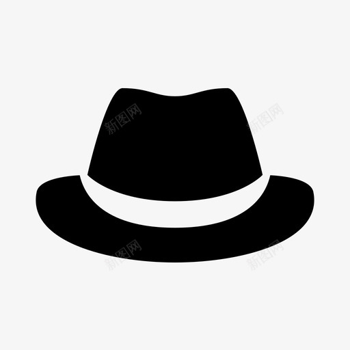 帽子配件服装图标svg_新图网 https://ixintu.com 帽子 时装 服装 服饰 男士 礼帽 配件