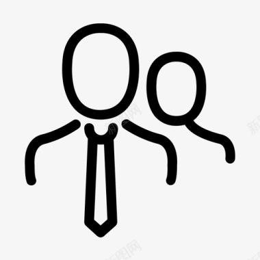 商务人士领带团队图标图标