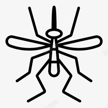 蚊子叮咬吸血图标图标